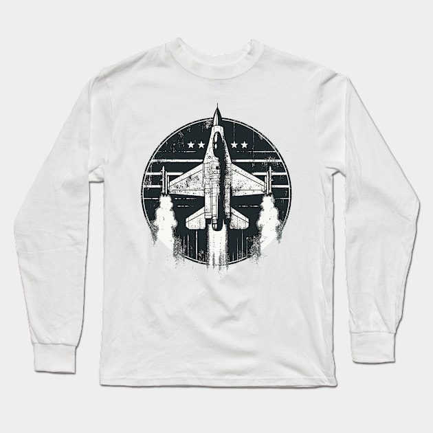 F-16 Long Sleeve T-Shirt by Vehicles-Art